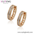 96090 xuping fashion latest gold earring designs Hoop earring in 18k plating china wholesale